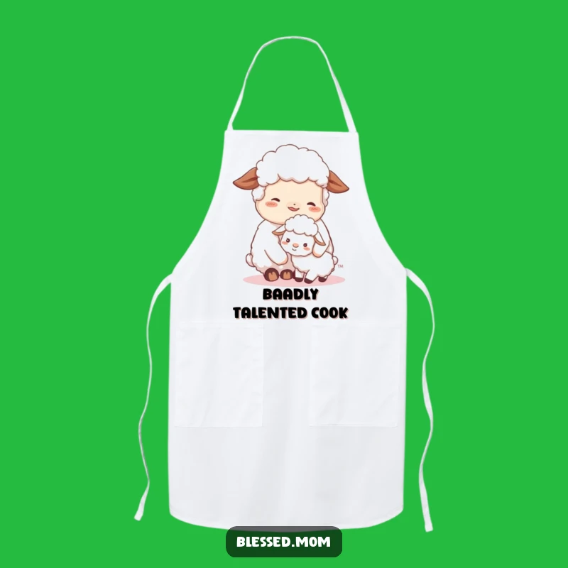Contented Sheep Mom Apron - Gentle Kitchen Wear for Nurturing Cooks