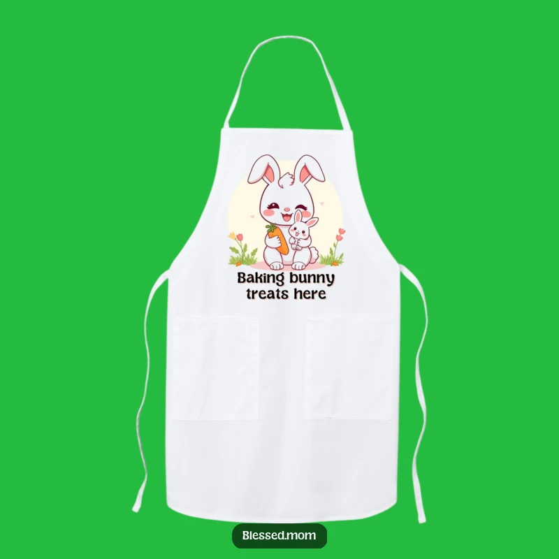 Sweet Bunny Mom Apron - Adorable Kitchen Gift for Mothers