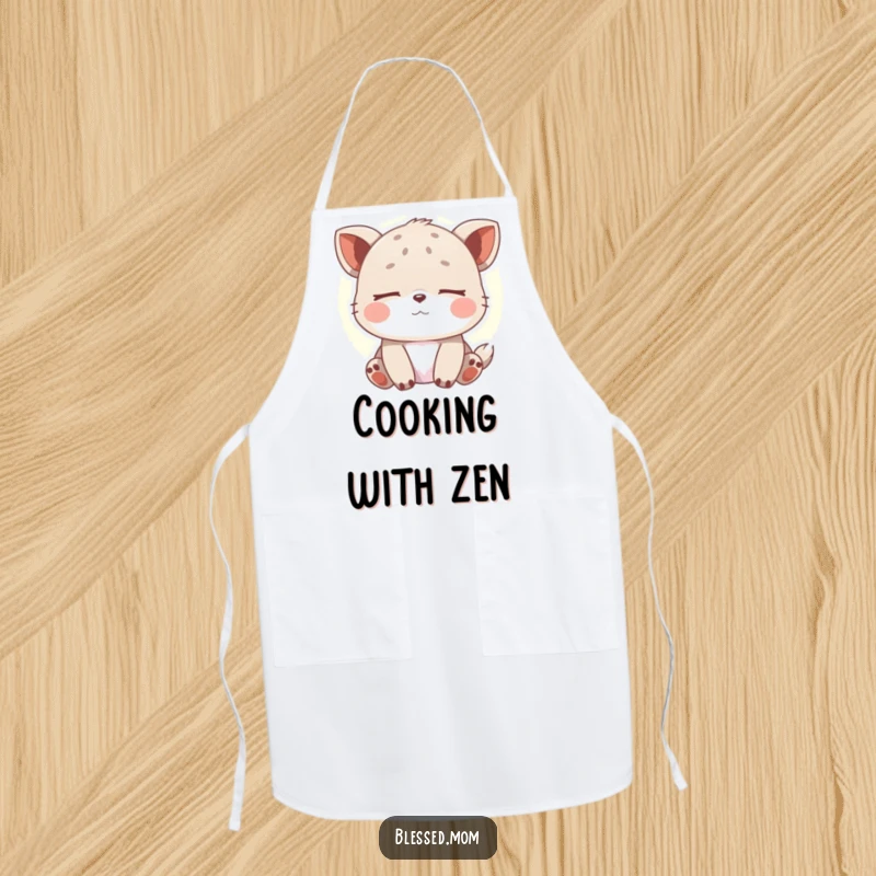 Funny Apron depicting a peacefully sleeping animal, ideal for kitchen duties with a serene and funny touch. A practical funny gift.