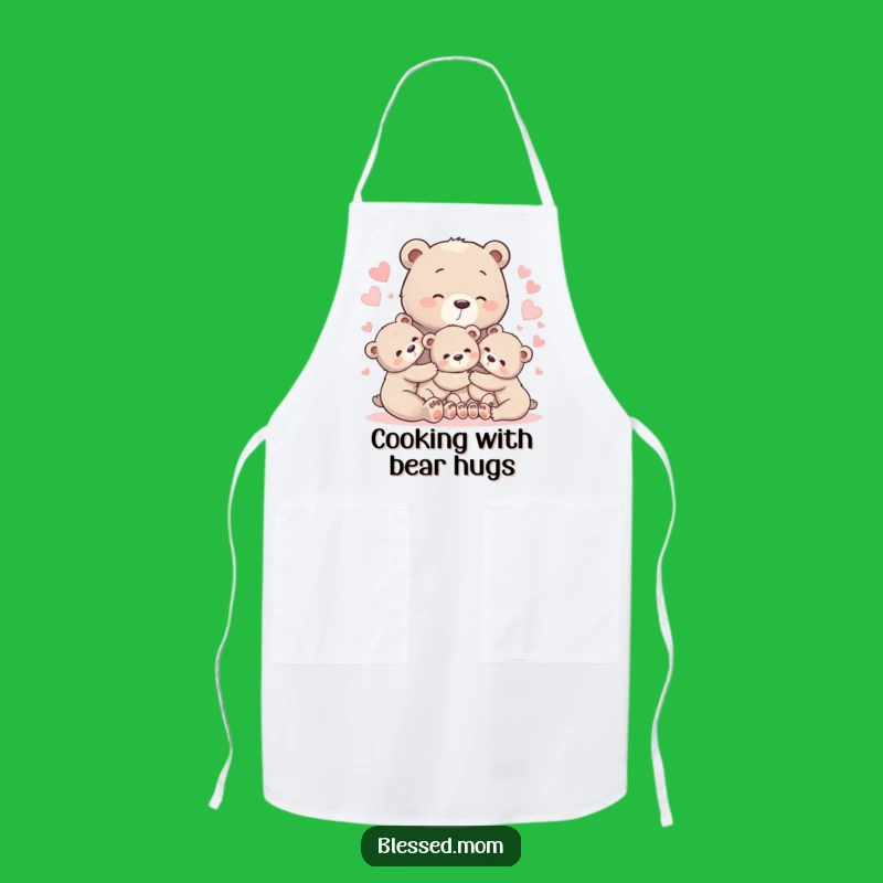 Loving Bear Hug Mom Apron - Sweet Kitchen Gift for Mothers