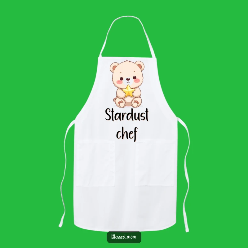 Funny Bear Cub Star Apron: Cute Kitchen Wear, Adorable Chef Gift, Funny Gift