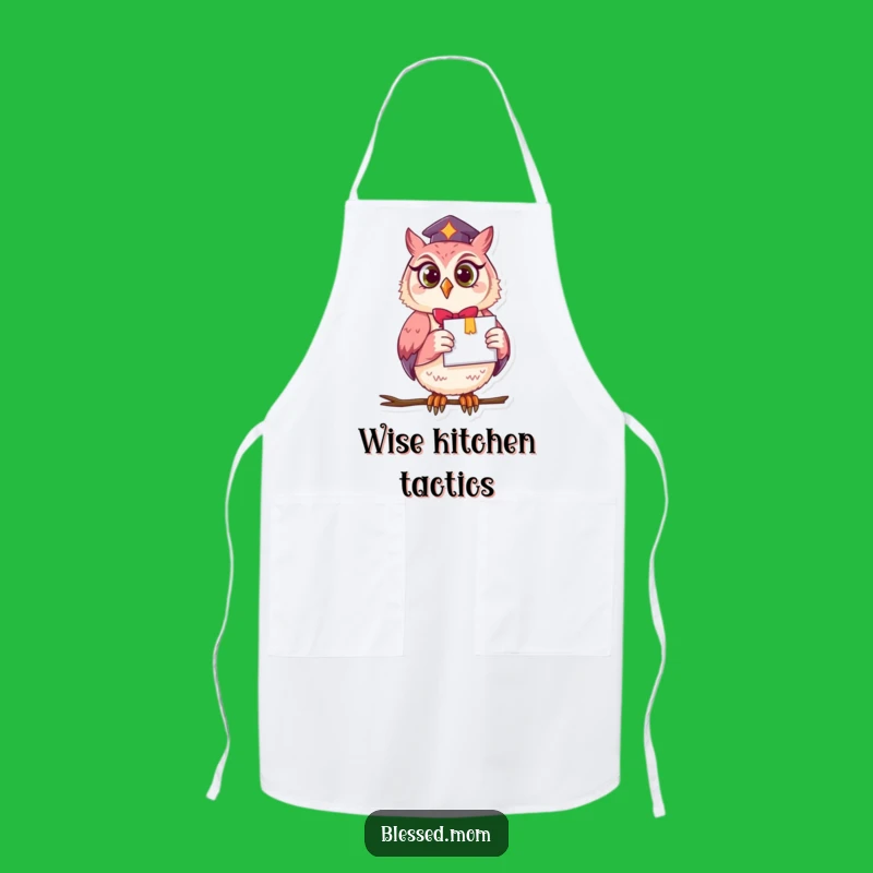 Funny Owl Mom Apron - Smart Kitchen Wear for Graduating Moms
