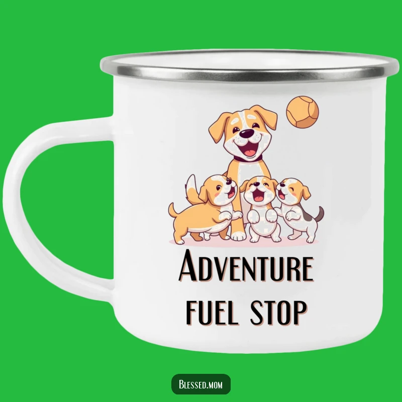 Funny Dog Mom Camping Mug: Adventure Gift for Puppy Lovers