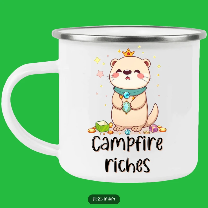 Funny Kawaii Otter Mom Camping Mug - Shiny Treasures Outdoor Gift