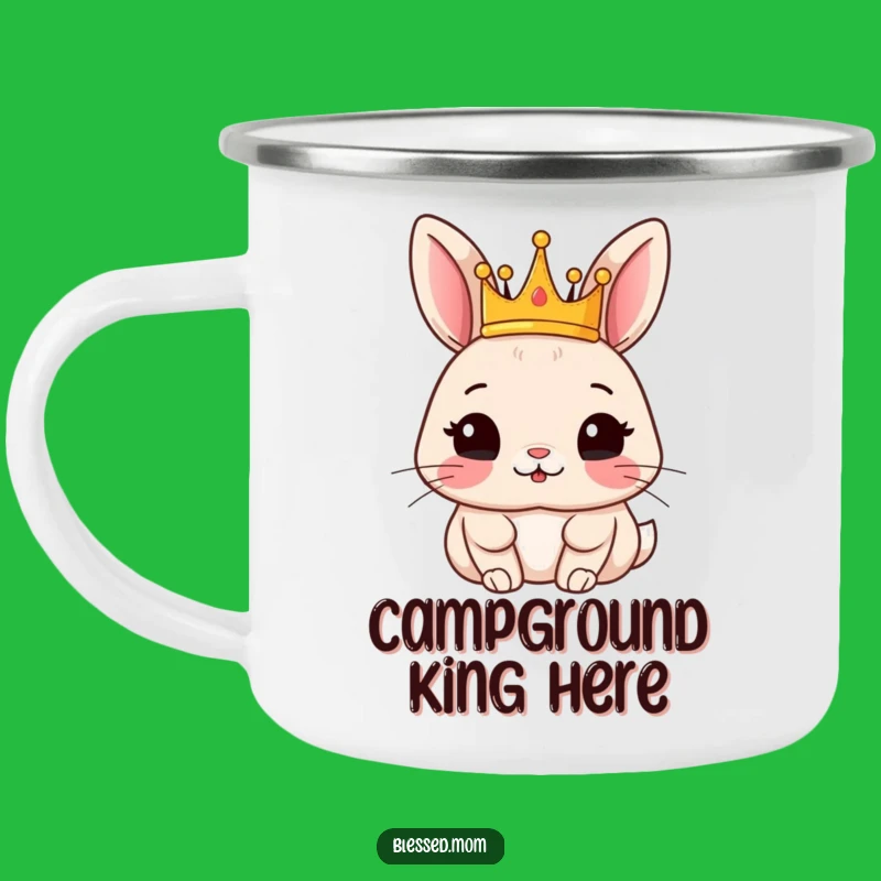 Funny Rabbit Camping Mug: Royal Adventure, Perfect Cute Rabbit Gift