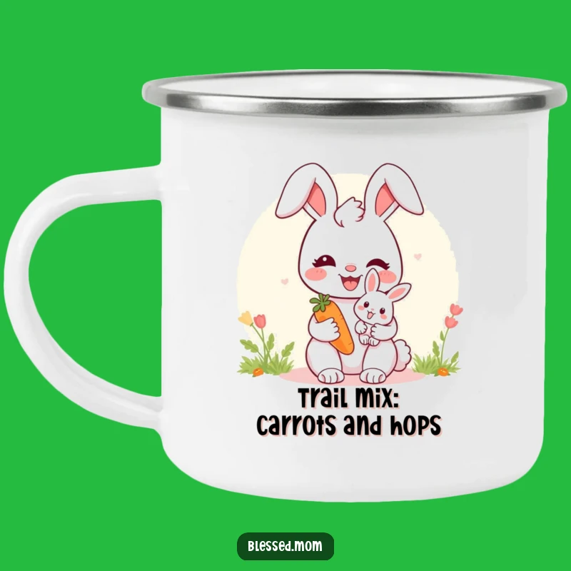 Cozy Bunny Mom Camping Mug - Adorable Gift for Outdoor Moms