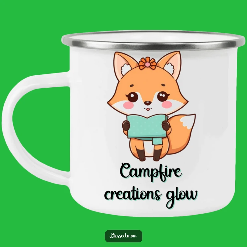 Durable Funny Kawaii Fox Mom Camping Mug - Outdoor Craft Gift