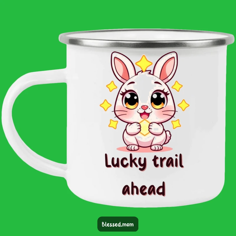 Funny Rabbit Charm Camping Mug - Enchanted Outdoor Drinkware, Gift