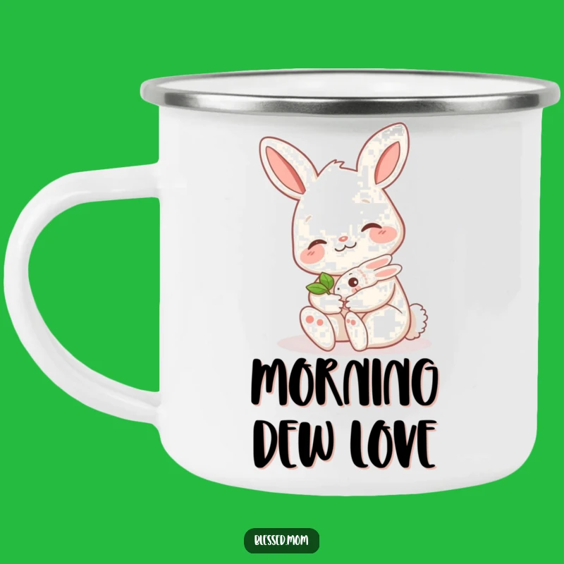 Funny Bunny Mom Camping Mug: Adorable Sprout Cradler, Outdoor Adventure Gift