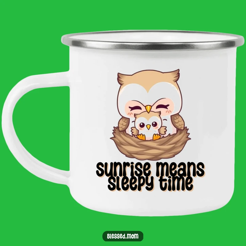 Funny Mother Owl Camping Mug - Outdoor Adventure Mom Gift