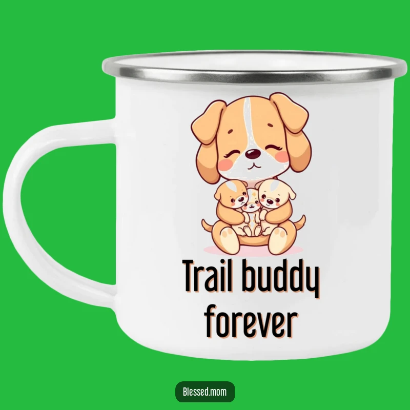 Durable Funny Kawaii Dog Mom Camping Mug - Outdoor Puppy Lover Gift