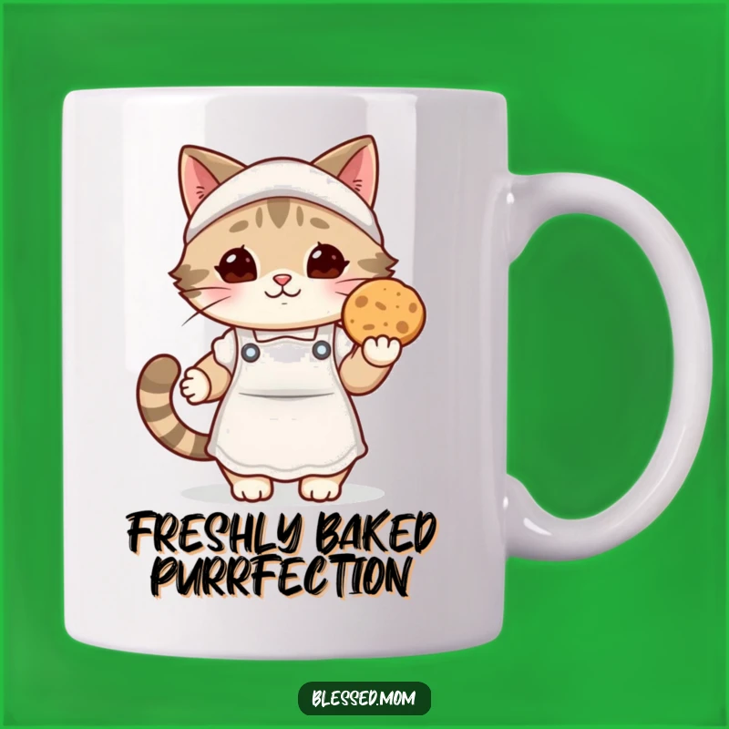 Funny Kawaii Cat Mom Mug: Cozy Apron Baker Cookie, Perfect Sweet Gift