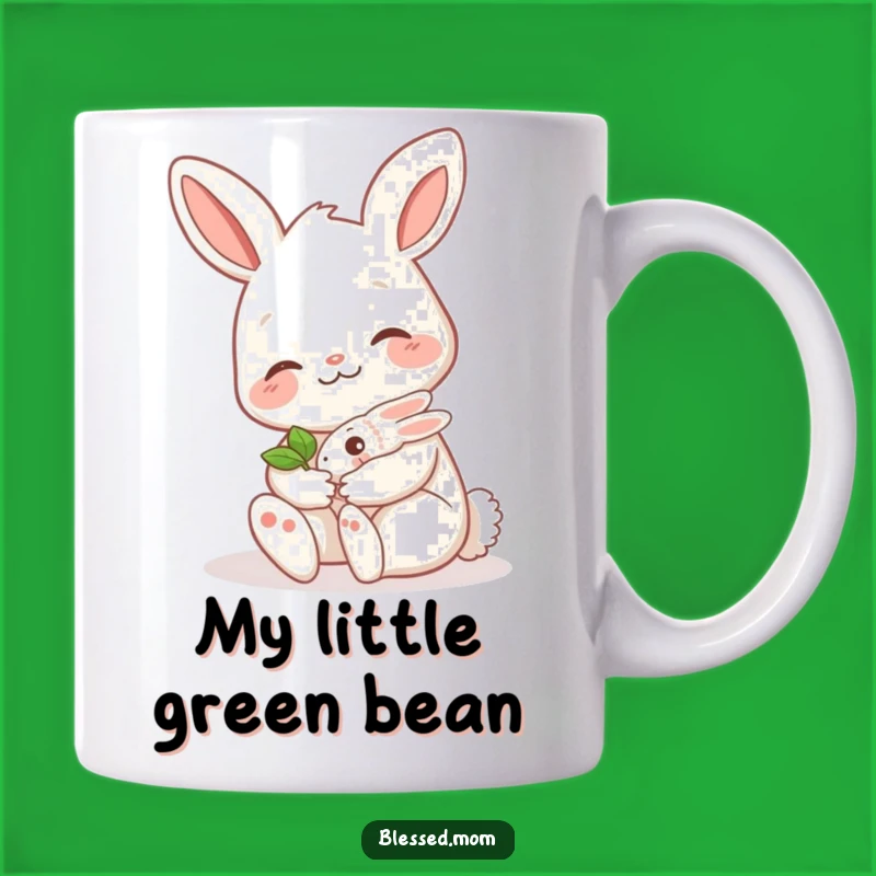Funny Bunny Mom Mug:Adorable Mama Hare with Sprout, Perfect Cute Gift