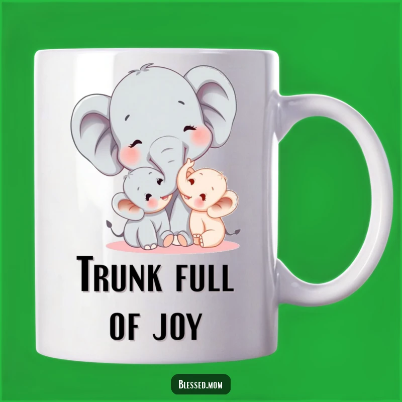 Funny Elephant Mom Tickling Baby Mug - A Hilarious Gift for Joyful Mothers