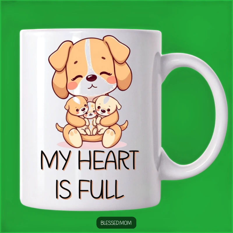 Funny Kawaii Dog Mom Mug - Adorable Puppy Love Gift for Pet Moms