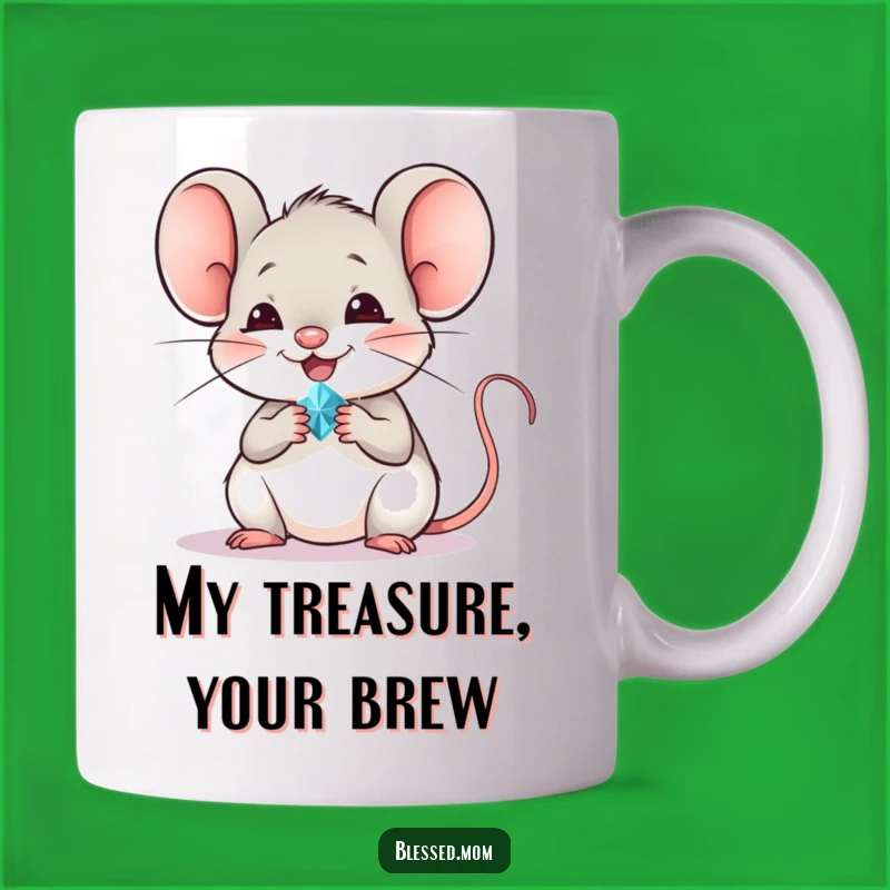 Funny Mouse Jewel Mug: Tiny Treasure Design, Perfect Gift for Gem Lovers
