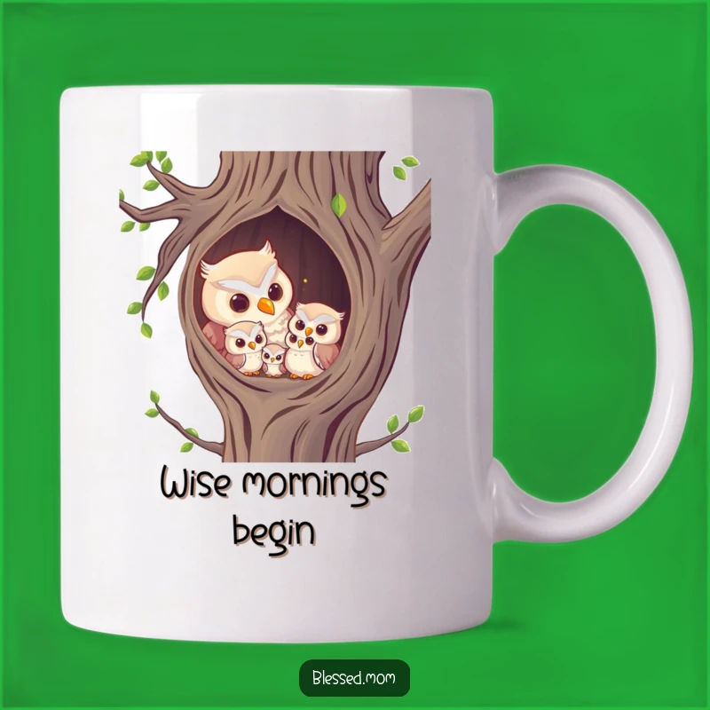 Funny Owl Mom Mug: Cozy Gift for Wise Mothers and Owlet Lovers