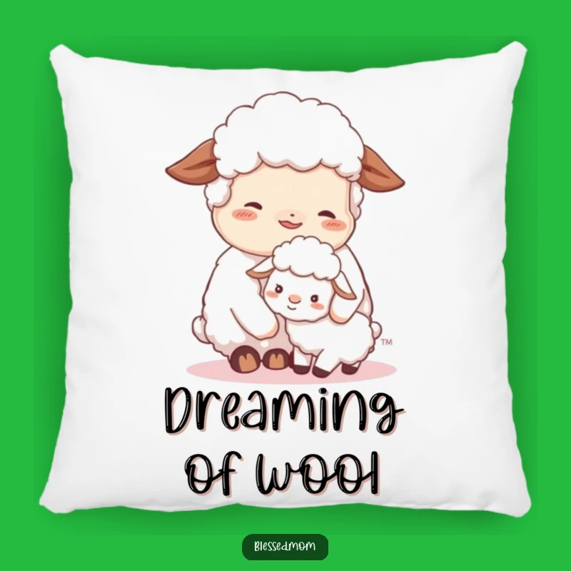 Contented Sheep Mom Pillow - Soft & Sweet Nuzzle Comfort for Cozy Spaces