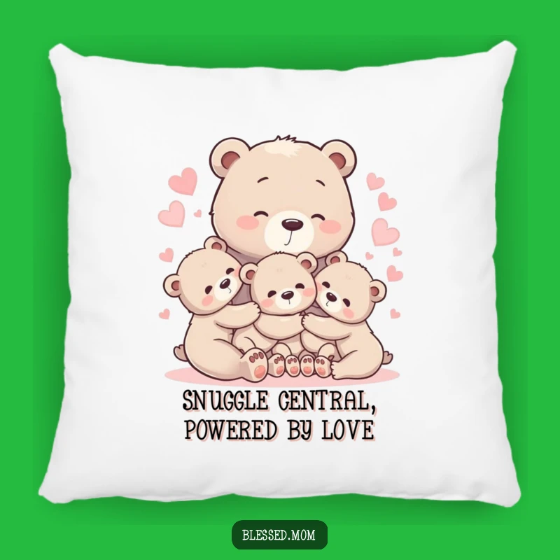 Cozy Bear Hug Mom Pillow - Soft & Loving Gift for Comfort