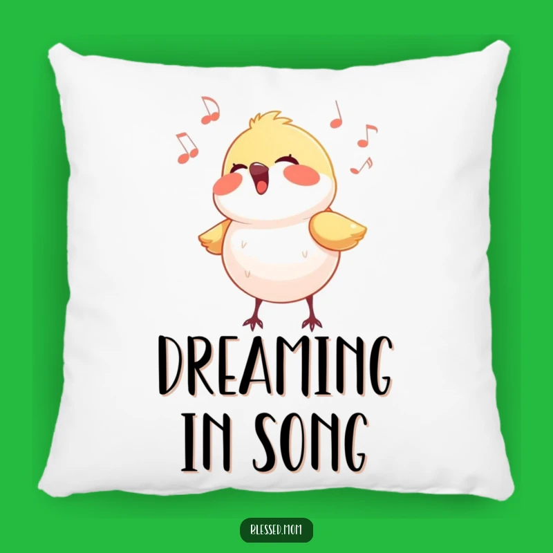 Funny Bird Pillow: Cozy Song Design, Perfect Comforting Bird Gift
