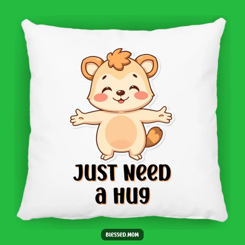 Funny Accent Pillow: Hugging Animal, Soft Comfort of Welcome