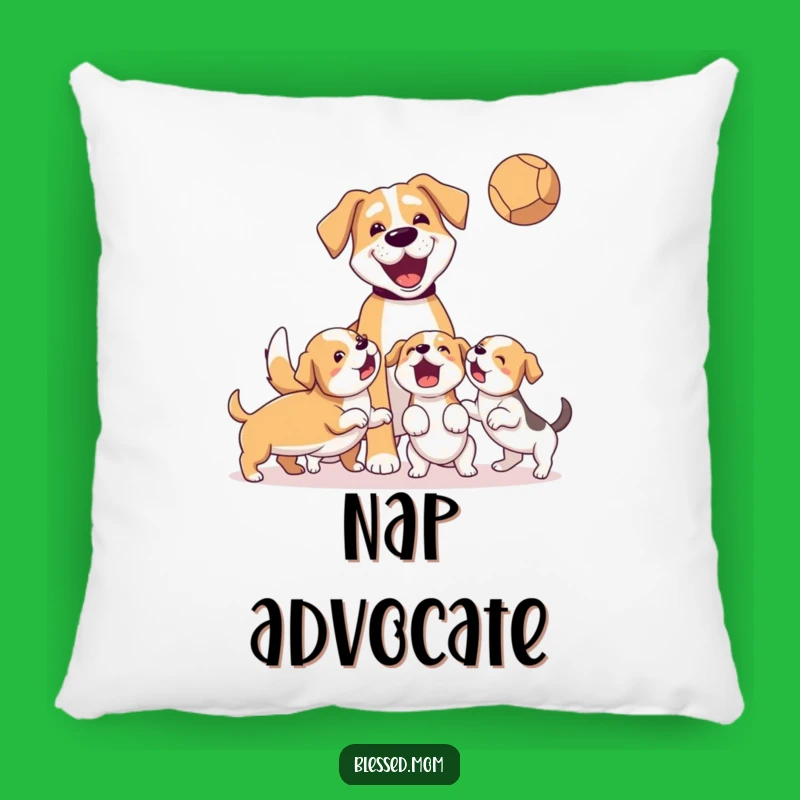 Funny Dog Mom Pillow: Cozy Comfort for Energetic Puppy Lovers
