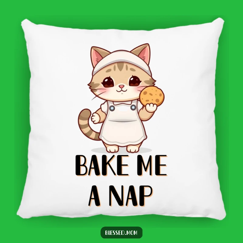 Funny Kawaii Cat Mom Pillow: Cozy Comfort, Warm Cookie Companion, Cute Gift