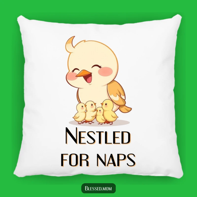 Funny Mama Bird Pillow: Nurturing Comfort, Tiny Chicks Companion, Cute Gift