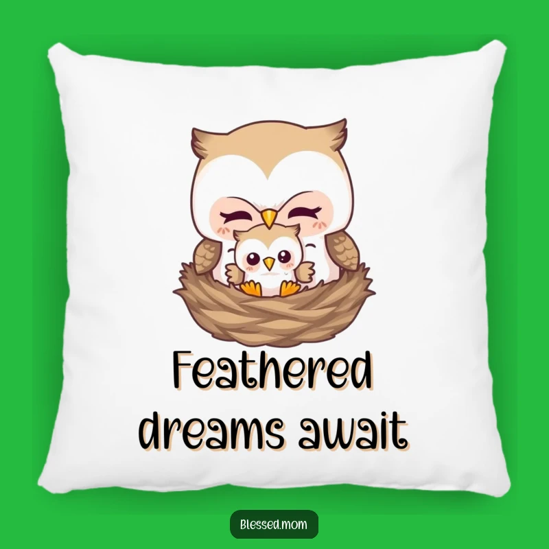 Funny Mother Owl Pillow - Soft & Sweet Mom Comfort Gift