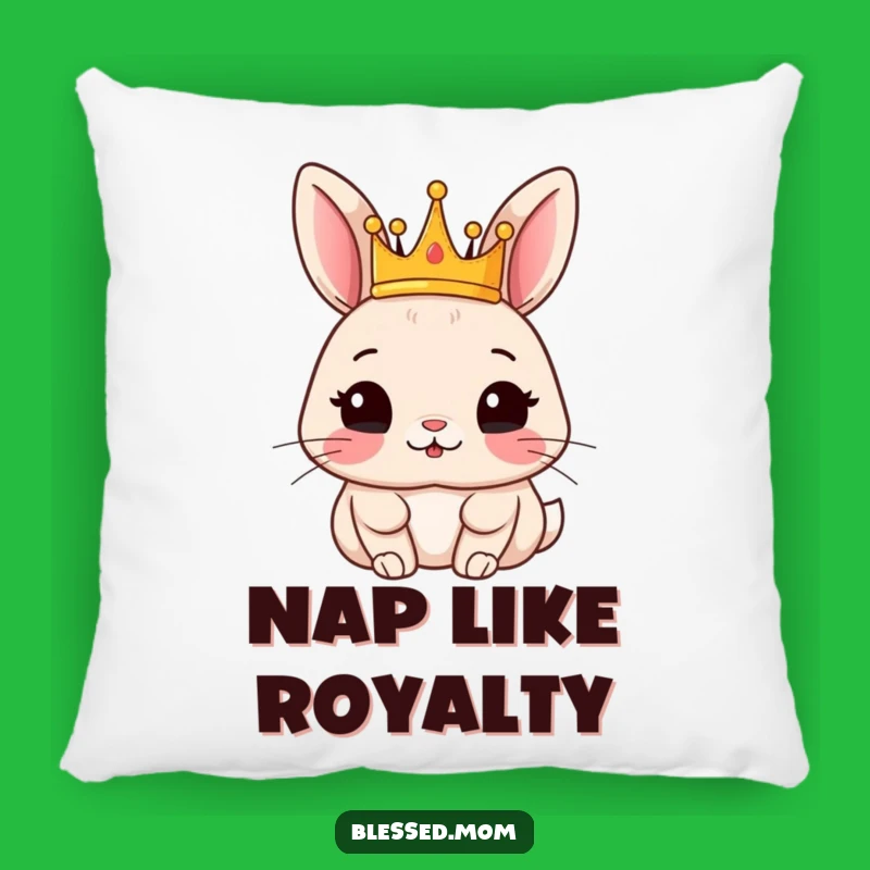 Funny Rabbit Pillow: Cozy Crown Comfort, Perfect Cute Rabbit Gift