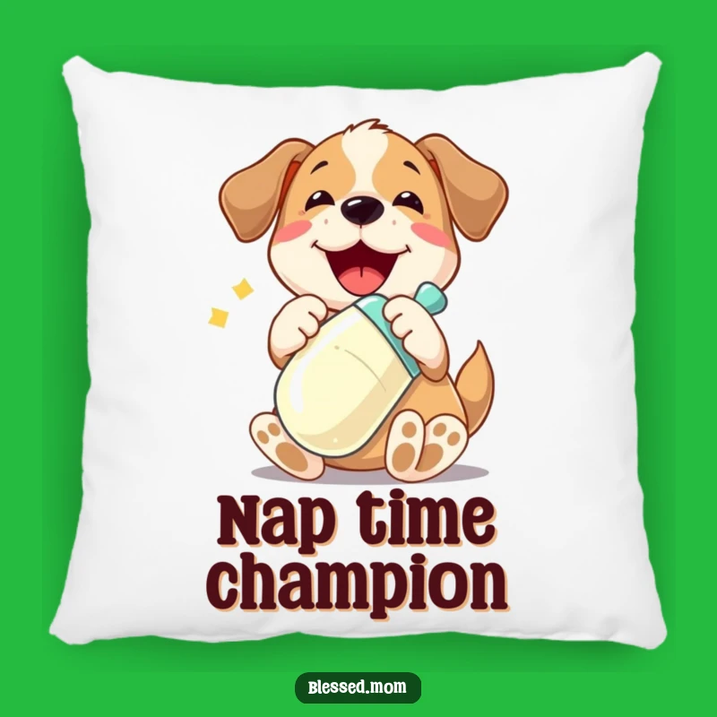 Funny Dog Baby Bottle Pillow - Cozy Pup Comfort, Hilarious Home Decor