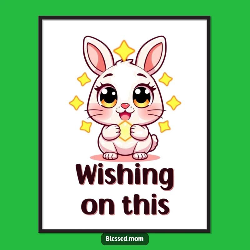 Funny Rabbit Charm Digital Art - Enchanting Printable Decor, Whimsical Gift