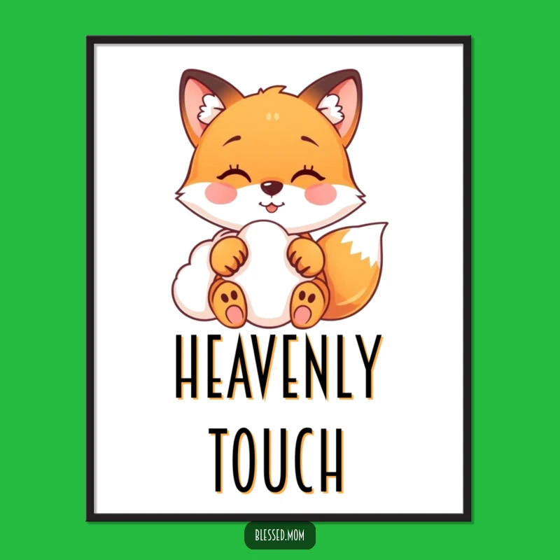 Funny Fox Digital Art: Dreamy Cloud, Perfect Instant Fox Gift