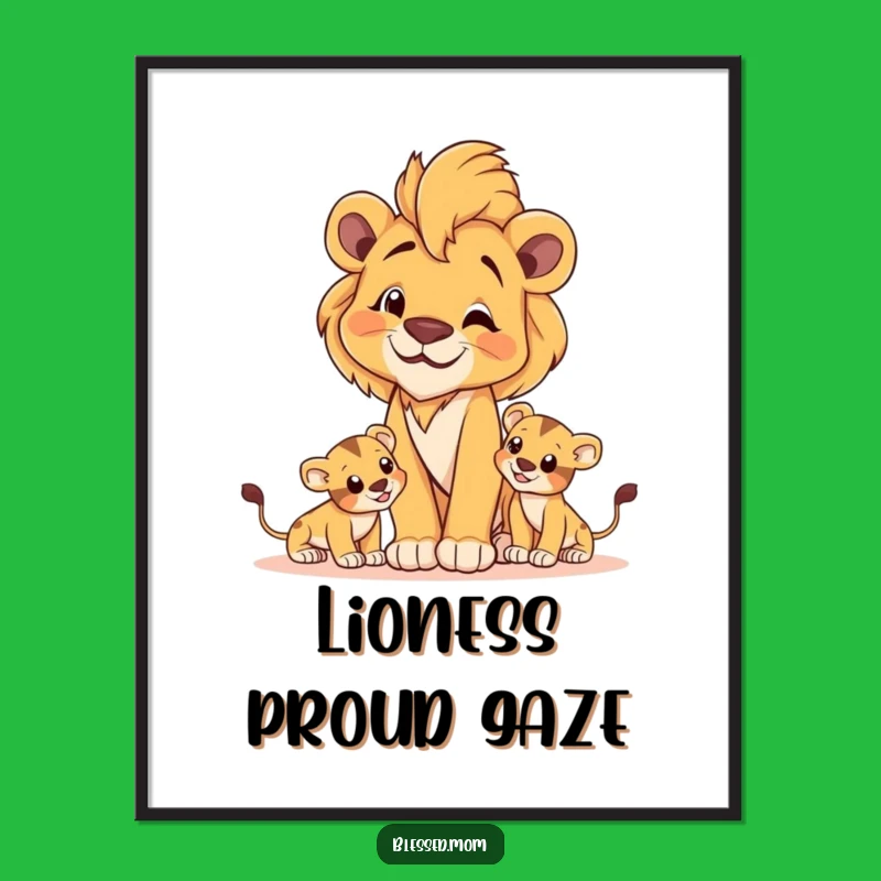 Majestic Lioness Mom Digital Art - Instant Powerful Mother's Day Gift