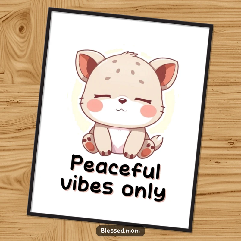 Funny Digital Art Print of a peaceful animal sleeping soundly, bathed in soft light for serene decor. A beautiful funny gift.