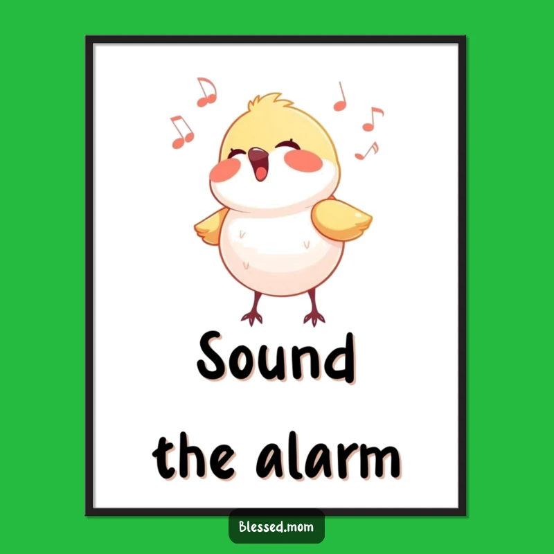 Funny Bird Digital Art: Joyful Song, Perfect Instant Bird Gift