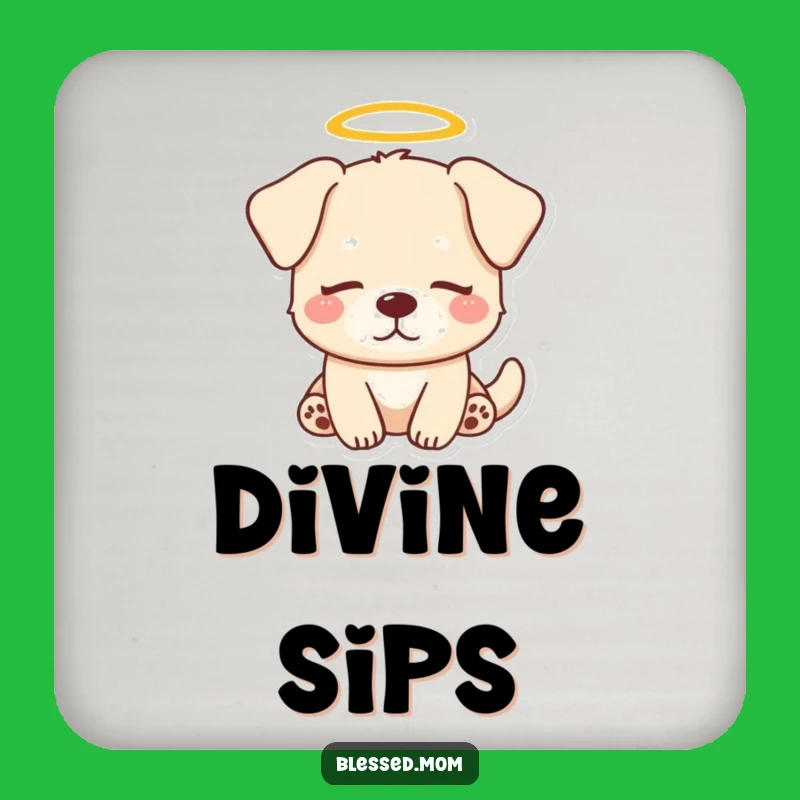 Funny Dog Halo Coaster: Cute Drink Base, Adorable Decor, Peaceful Funny Gift