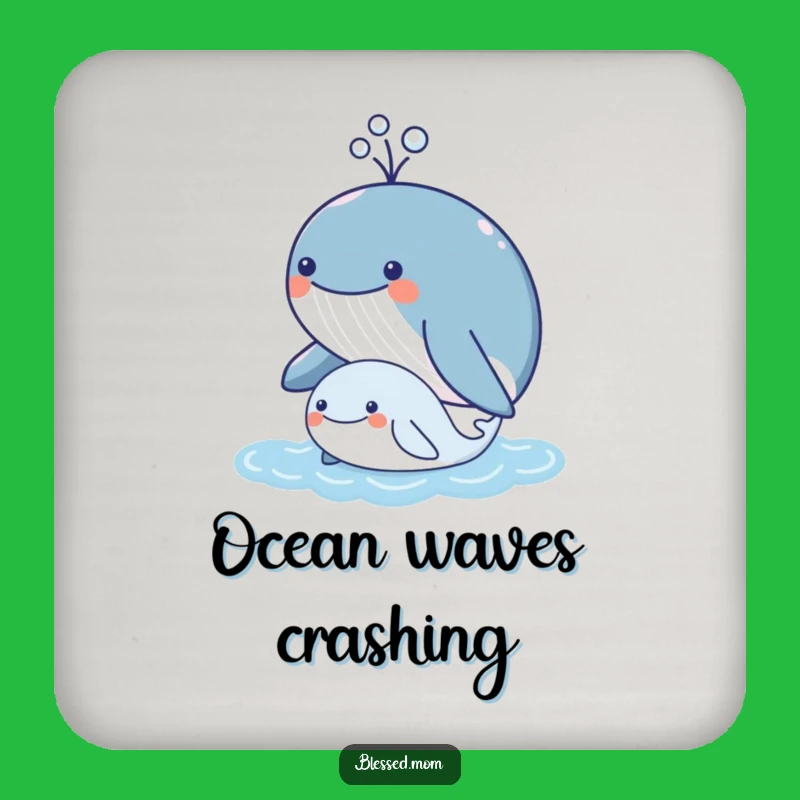 Funny Kawaii Whale Drink Coasters - Cute Ocean Set & Gift