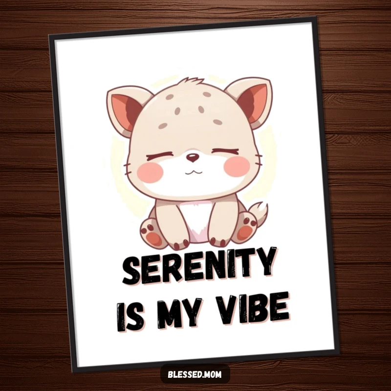 Funny Poster showcasing a serene animal peacefully asleep, bathed in soft, glowing light. A beautiful and funny gift for any wall.