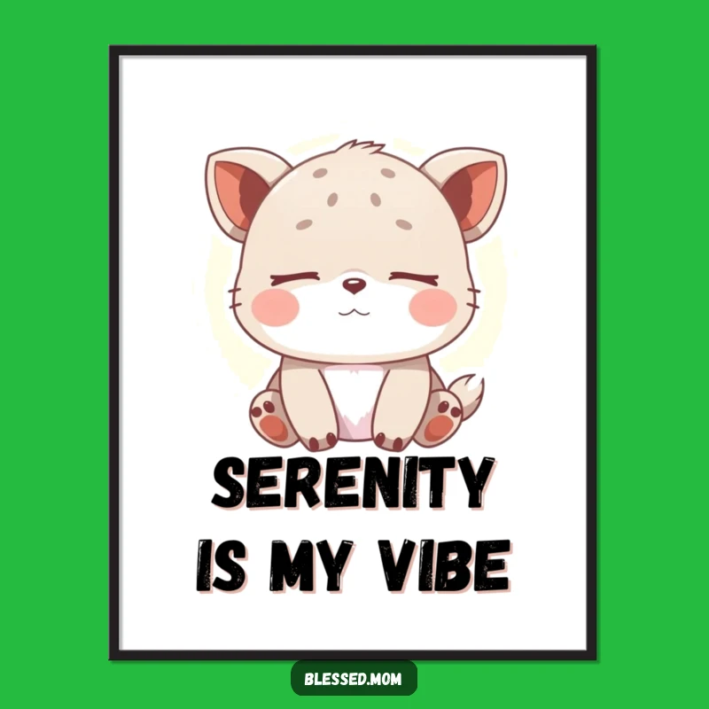 Funny Peaceful Animal Poster: Brighten Your Wall with this Funny and Serene Art