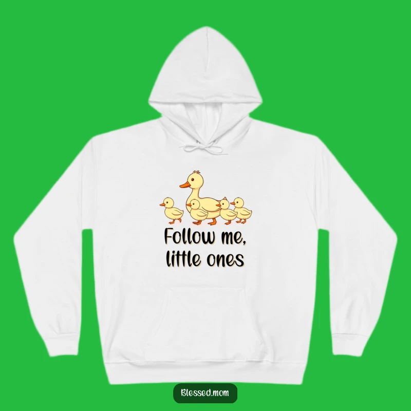 Cozy Funny Mom Duck Hoodie: Leading Ducklings Line Sweatshirt, Perfect Gift for Moms
