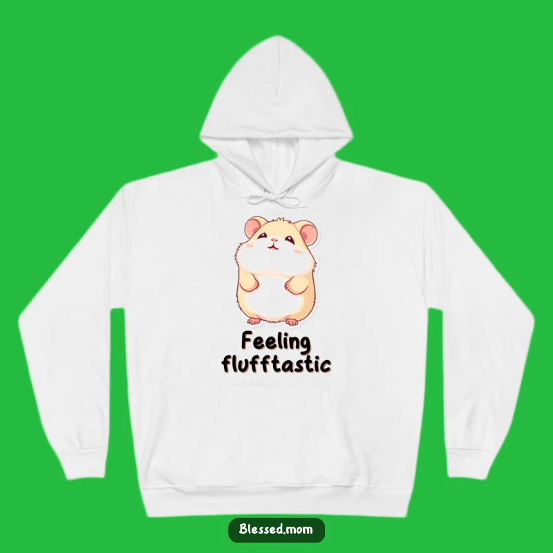Funny Hamster Hoodie: Cozy Smile Design, Perfect Warm Hamster Gift