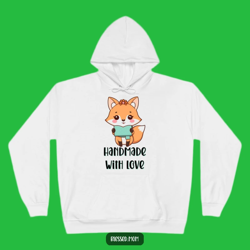 Cozy Funny Kawaii Fox Mom Hoodie - Warm Handmade Craft Gift