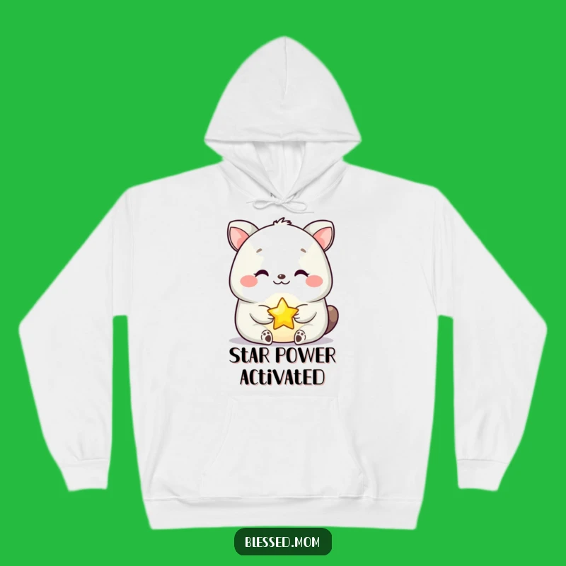 Cozy Funny Animal Star Hoodie: Snuggle Up with this Glowingly Serene and Happy Design