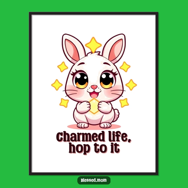 Free Printable Wall Art: Magical Rabbit Charm - Funny Downloadable Decor