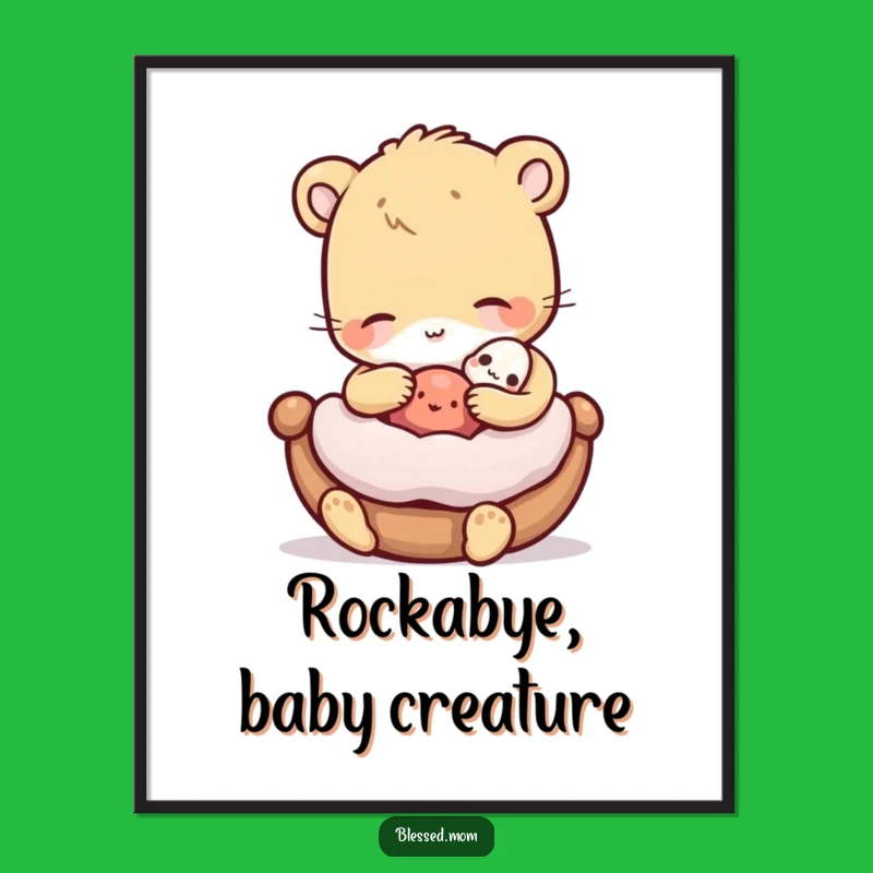 Funny Free Printable Wall Art: Gentle Animal Comfort - Downloadable Art Gift