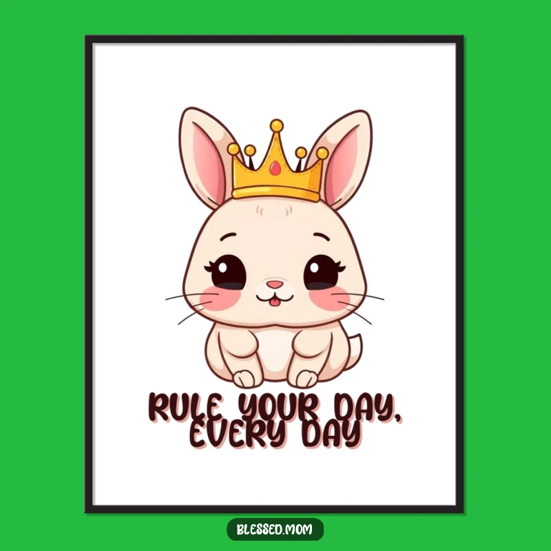Funny Free Printable Wall Art: Regal Rabbit for a Whimsical Home Decor