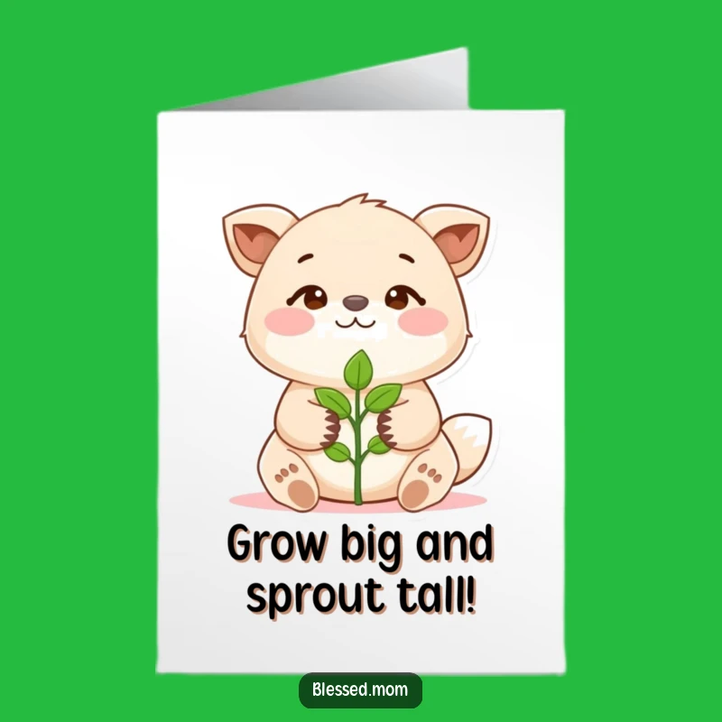 Free Printable Birthday Card: Growing Animal Joy, Hilarious Downloadable Gift for Success