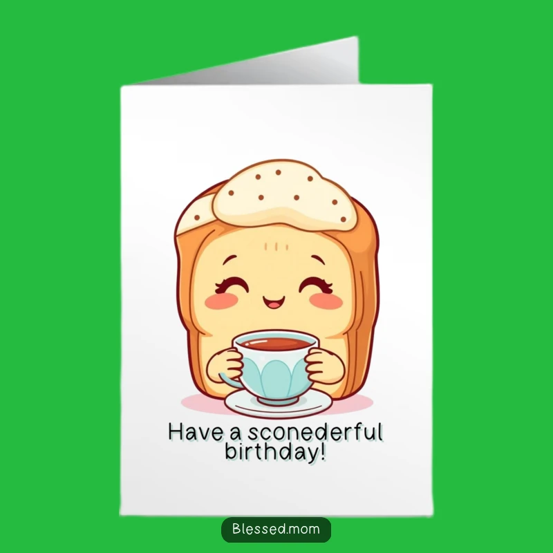 Free Printable Funny Scone Mom Birthday Card - Tea Time Treat Downloadable Gift