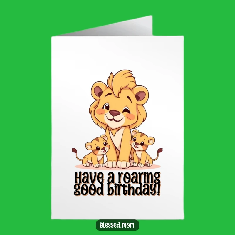 Free Printable Lioness Mom Birthday Card - Proud Warrior Downloadable Design